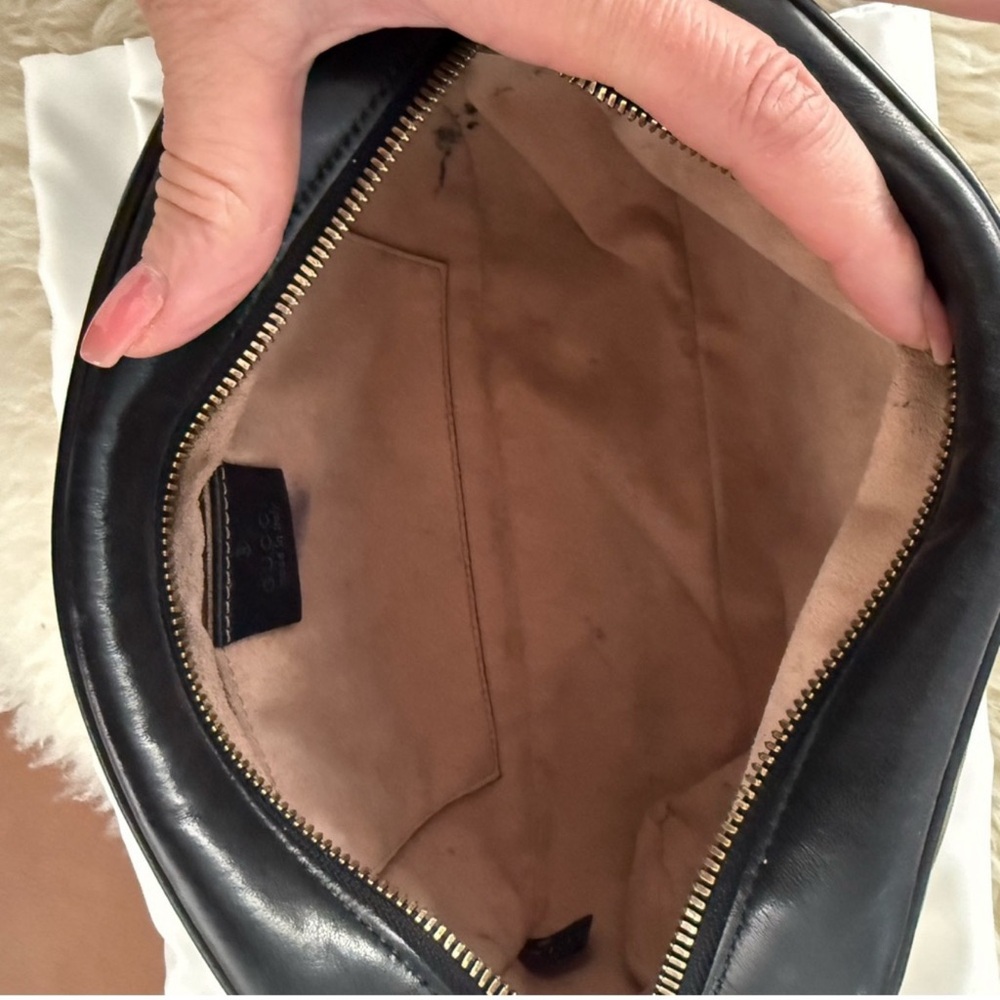 Gucci Black Matelassé Marmont Chevron Shoulder Bag - Picture 5 of 7